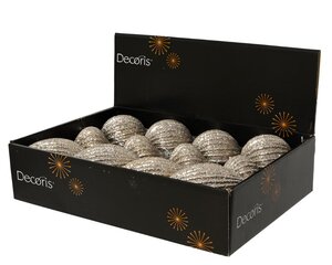 Decoris Kerstbal schuim - Smokey parel - Ø 8 cm - afbeelding 2
