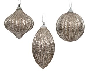 Decoris Kerstbal schuim - Smokey parel - Ø 8 cm - afbeelding 1