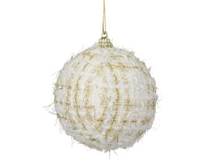Decoris Kerstbal schuim - wolwit - Ø 8 cm - afbeelding 1