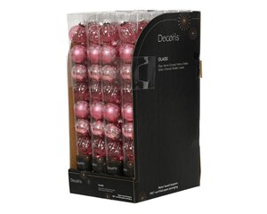 Decoris Kerstballen glas - Bloesem roze - Ø 3 cm - afbeelding 3