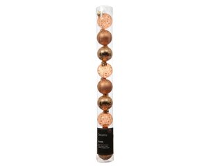 Decoris Kerstballen glas - brandy - Ø 3 cm - afbeelding 1