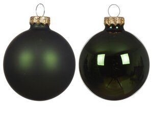 Decoris Kerstballen glas - dennengroen - Ø 3,5 cm - afbeelding 2