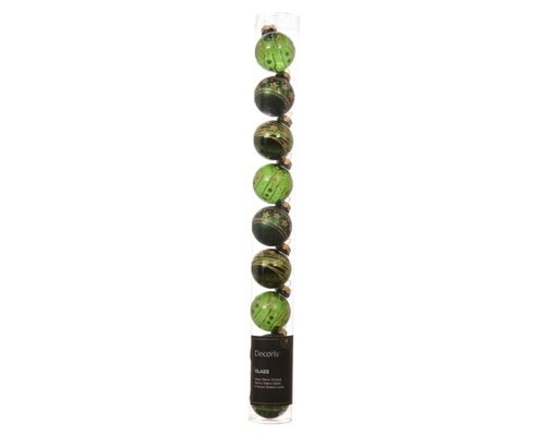 Decoris Kerstballen glas - dennengroen - Ø 3 cm - afbeelding 1