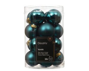 Decoris Kerstballen glas - Emerald - Ø 3,5 cm - afbeelding 1