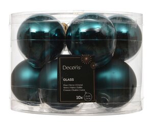 Decoris Kerstballen glas - Emerald - Ø 6 cm