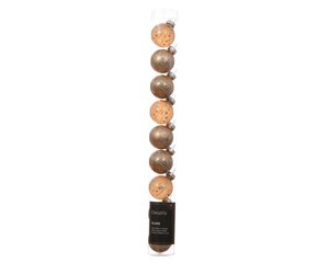 Decoris Kerstballen glas - karamel bruin - Ø 3 cm - afbeelding 1