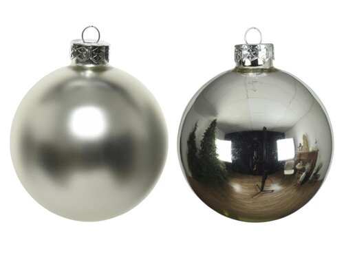 Decoris Kerstballen glas - kerstrood - Ø 6 cm - afbeelding 3