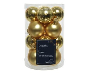 Decoris Kerstballen glas - licht goud - Ø 3,5 cm - afbeelding 1