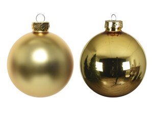 Decoris Kerstballen glas - licht goud - Ø 3,5 cm - afbeelding 2