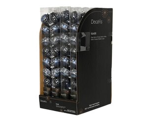 Decoris Kerstballen glas - nachtblauw - Ø 3 cm - afbeelding 3