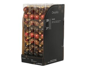 Decoris Kerstballen glas - ossenbloed - Ø 3 cm - afbeelding 3