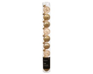 Decoris Kerstballen glas - parel - Ø 3 cm - afbeelding 1