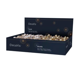 Decoris glazen kerstballen parel/goud – diameter 2 cm - afbeelding 2