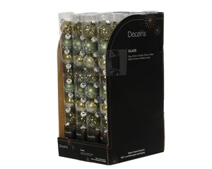 Decoris Kerstballen glas - rosemarijn - Ø 3 cm - afbeelding 3
