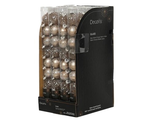 Decoris Kerstballen glas - Smokey parel - Ø 3 cm - afbeelding 3
