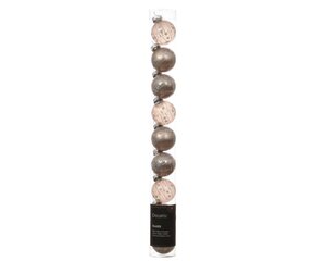 Decoris Kerstballen glas - Smokey parel - Ø 3 cm - afbeelding 1