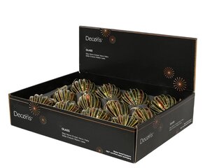Decoris Kerstballen glas - transparant/kleur(en) - Ø 8 cm - afbeelding 2