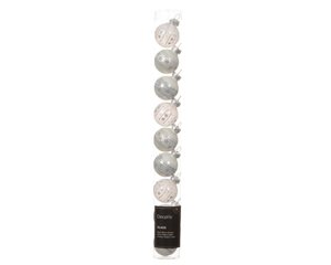 Decoris Kerstballen glas - winterwit - Ø 3 cm - afbeelding 1