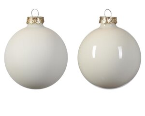 Decoris glazen kerstballen wolwit – diameter 7 cm - afbeelding 2