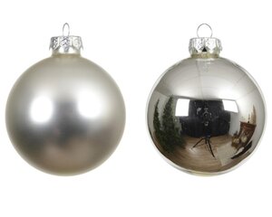 Decoris Kerstballen glas - zilver - Ø 3,5 cm - afbeelding 2