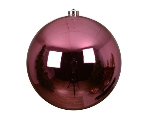 Decoris Kerstballen polystyreen - Bloesem roze - Ø 20 cm