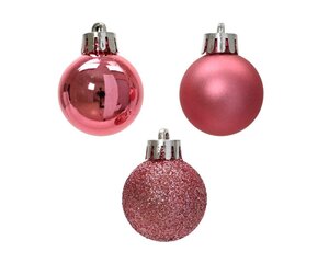 Decoris Kerstballen polystyreen - Bloesem roze - Ø 3 cm - afbeelding 2