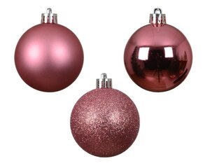 Decoris Kerstballen polystyreen - Bloesem roze - Ø 6 cm - afbeelding 2