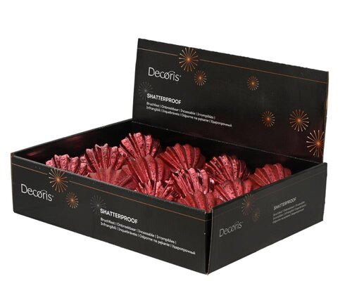Decoris Kerstballen polystyreen - Bloesem roze - Ø 8 cm - afbeelding 2