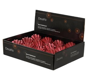 Decoris Kerstballen polystyreen - Bloesem roze - Ø 8 cm - afbeelding 2