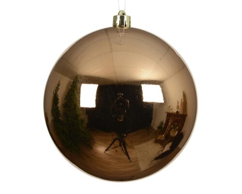 Decoris Kerstballen polystyreen - brandy - Ø 20 cm