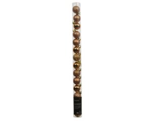 Decoris Kerstballen polystyreen - brandy - Ø 3 cm - afbeelding 1