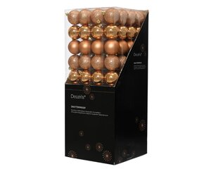 Decoris Kerstballen polystyreen - brandy - Ø 6 cm - afbeelding 3