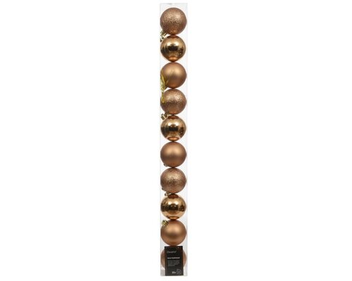 Decoris Kerstballen polystyreen - brandy - Ø 6 cm - afbeelding 1