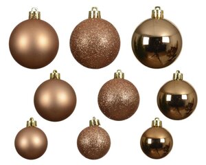 Decoris Kerstballen polystyreen - brandy - Ø 6 cm - afbeelding 2