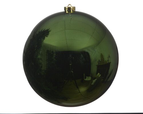 Decoris Kerstballen polystyreen - dennengroen - Ø 20 cm