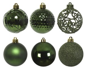 Decoris Kerstballen polystyreen - dennengroen - Ø 6 cm - afbeelding 3