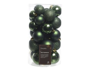 Decoris kerstballen van polystyreen dennengroen – diameter 6 cm - afbeelding 1