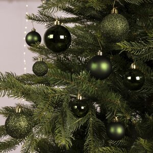 Decoris kerstballen van polystyreen dennengroen – diameter 6 cm - afbeelding 2