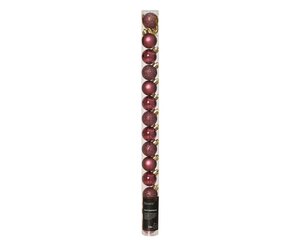 Decoris Kerstballen polystyreen - donker roze - Ø 3 cm - afbeelding 1