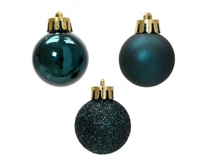 Decoris Kerstballen polystyreen - Emerald - Ø 3 cm - afbeelding 2