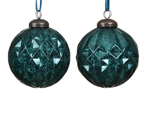 Decoris Kerstballen polystyreen - Emerald - Ø 8 cm - afbeelding 1