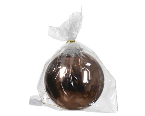 Decoris Kerstballen polystyreen - espresso - Ø 14 cm - afbeelding 2
