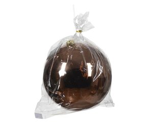 Decoris Kerstballen polystyreen - espresso - Ø 20 cm - afbeelding 2