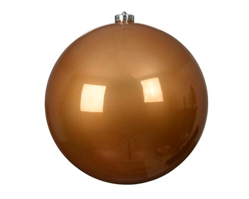 Decoris Kerstballen polystyreen - karamel bruin - Ø 20 cm