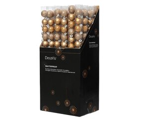Decoris Kerstballen polystyreen - karamel bruin - Ø 3 cm - afbeelding 3