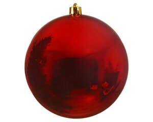 Decoris Kerstballen polystyreen - kerstrood - Ø 14 cm