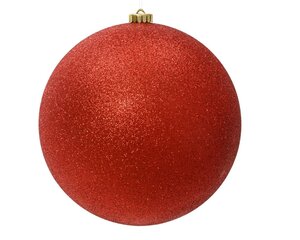 Decoris Kerstballen polystyreen - kerstrood - Ø 20 cm