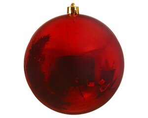 Decoris Kerstballen polystyreen - kerstrood - Ø 20 cm