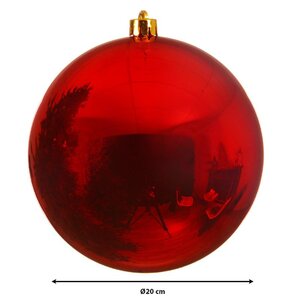 Decoris kerstballen van polystyreen kerstrood – diameter 20 cm - afbeelding 3