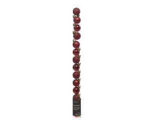 Decoris kerstballen van polystyreen kerstrood – diameter 3 cm - afbeelding 1